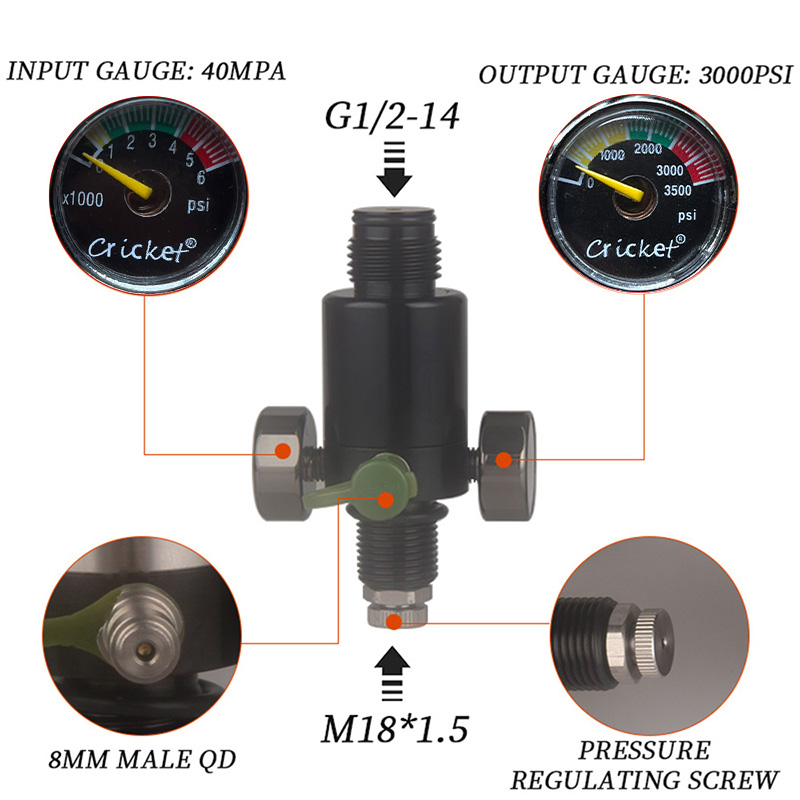 HPA Scuba M18*1.5 Pressure Reg – Float Ball Valve recenzja i cena