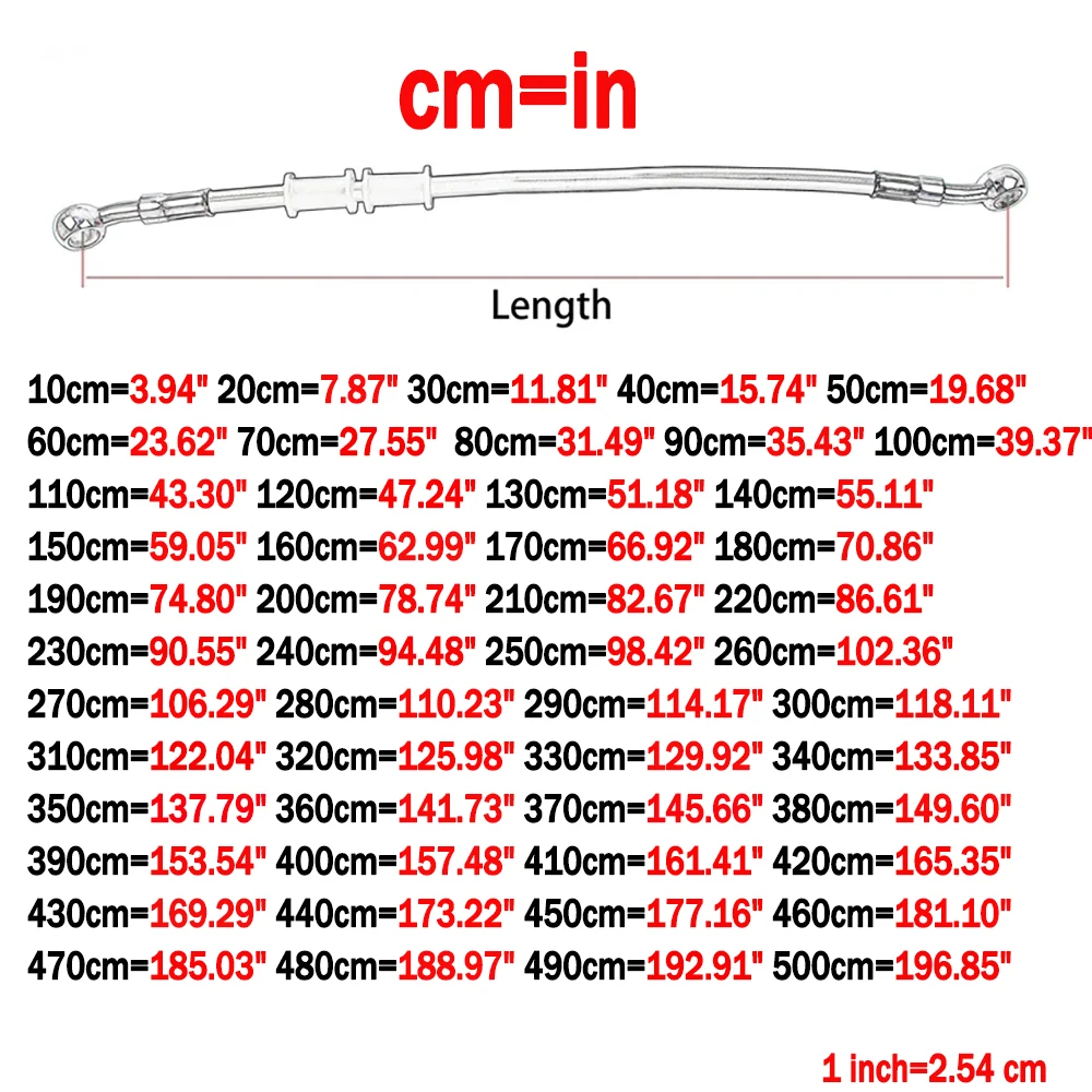 10cm~500cm Motorcycle Brake Cl – Flexible Hose Braided recenzja i cena