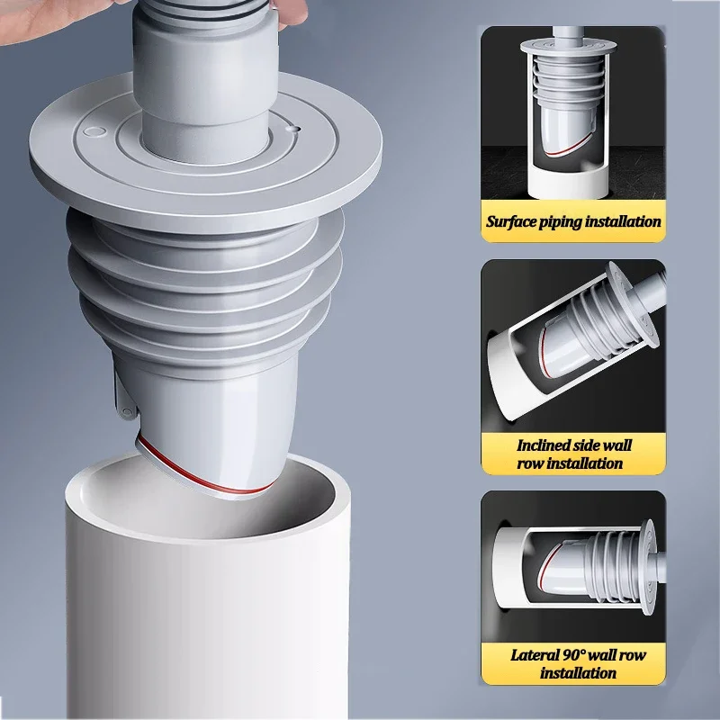 Silicone Bathroom Sewer Seal R – Drain Pipe Clip recenzja i cena